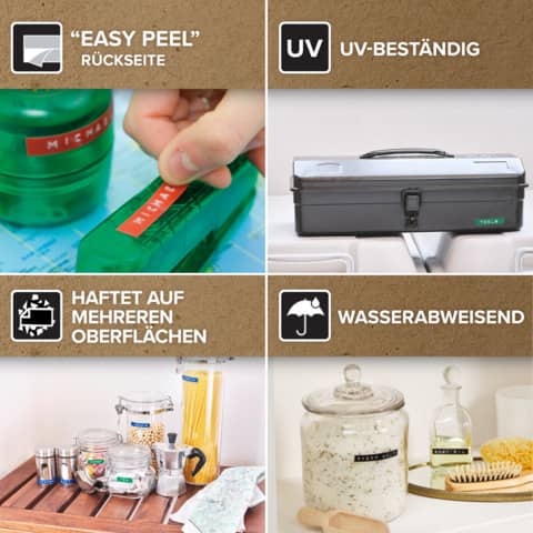 Nastri a rilievo per etichettatrici Dymo vinile 9 mm x 3 m assortiti blister da 3 - S0847750